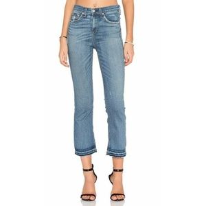 Rag & Bone High Rise Released Hem Crop Jeans Sz 28